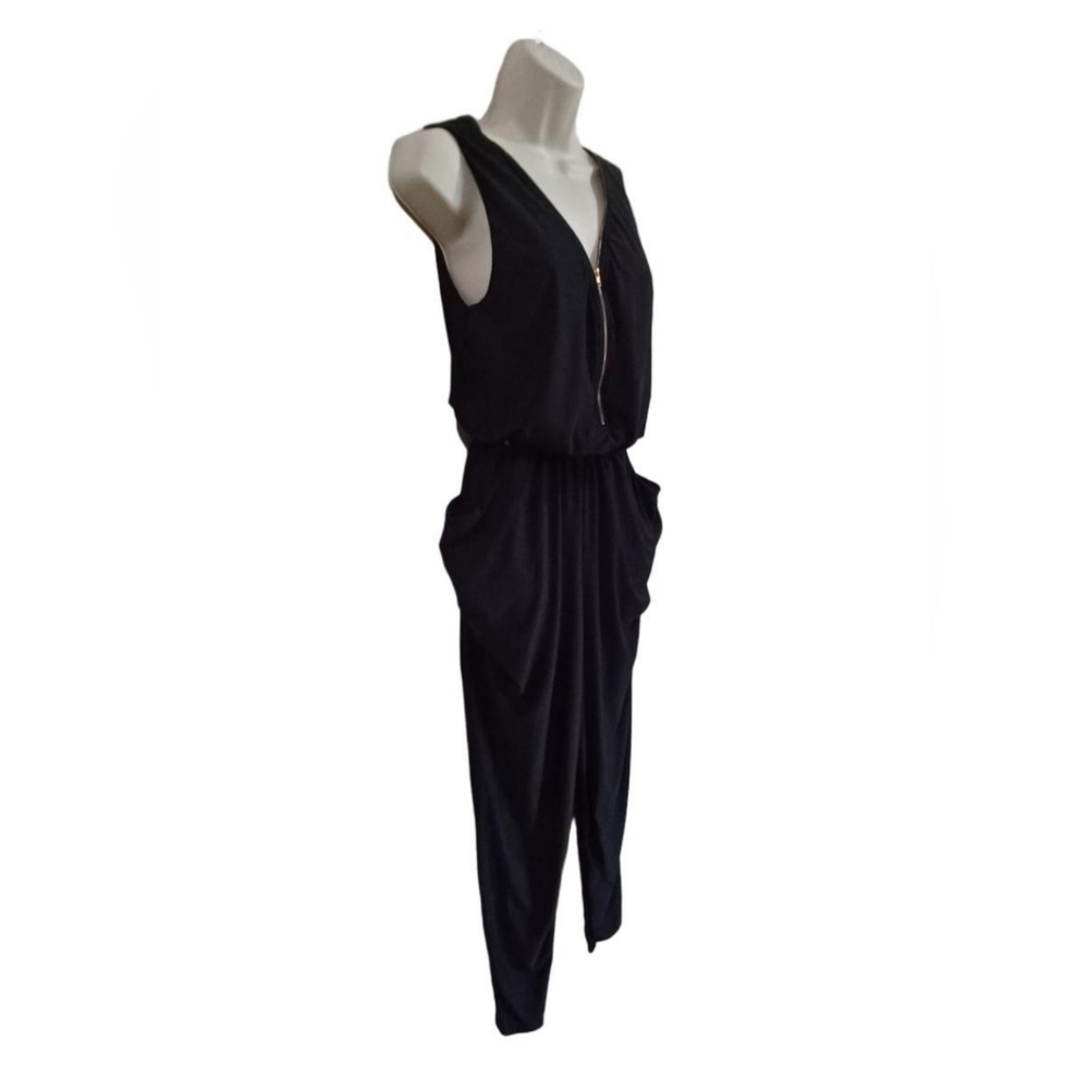 Forever21 Sexy Gild Zipper & Black Jumper Romper Size S - Picture 5 of 12